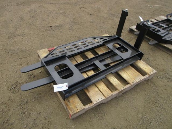 2026 GIYI SKID STEER FORK ATTACHMENT W/ 60'' X 3 1/2'' FORKS (UNUSED)