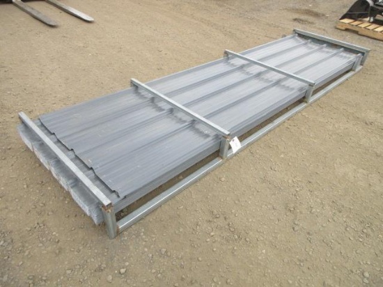 APPROX (70) 138'' X 36'' GRAY METAL ROOF/WALL PANELS