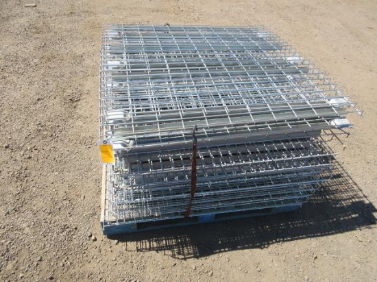 APPROX (21) WIRE MESH PALLET RACK DECKING PANELS