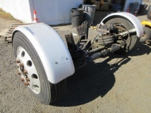 ANDERSON BROS STEERABLE AIR LIFT DROP AXLE, ALUMINUM WHEELS, 255/70R22.5 TIRES