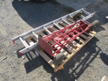 16'' ALUMINUM EXTENSION LADDER & (2) HAND TRUCKS
