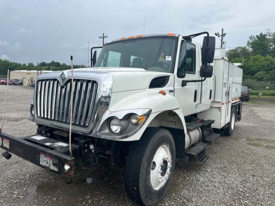 2008 International 7300 4X4 SERVICE BODY IMT ROATOR CRANE 170-00-12-1