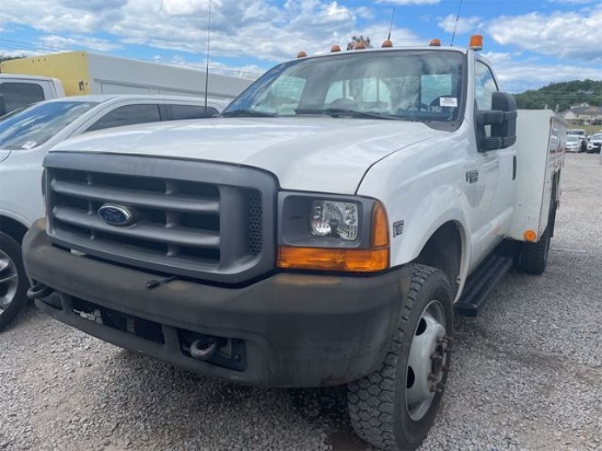 1999 Ford F550 4X4 SERVICE BODY W / AUTO CRANE A3203H