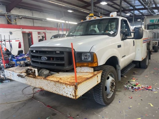 1999 Ford F550 4X4 REG CAB UTILITY BODY W AUTO CRANE