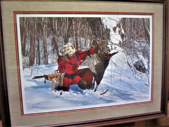 1984 Paul Calle "A Winter Surprise" signed, Lmtd. Ed. Museum mtd. #20/950. Cert. of Authenticity. 38