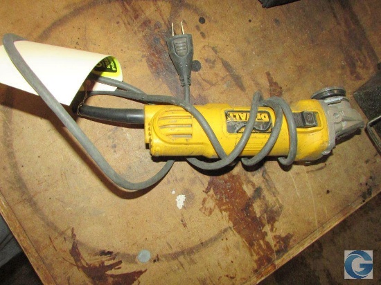 DeWalt angle grinder with ammo box and grinder heads