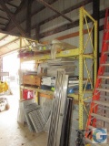 8' section of pallet racking with wood plank deck, 36