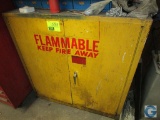 2-door flammables cabinet with contents