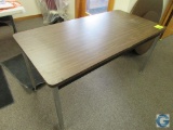 5' x 2-1/2' wood laminated top tables