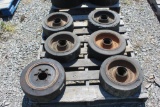 (6) 16 x 5 x 10 1/2 Forklift Tires w/ Rims