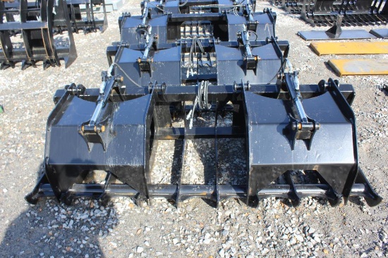 Skid Steer Q/A 80" Root Grapple w/ 8" Spacing