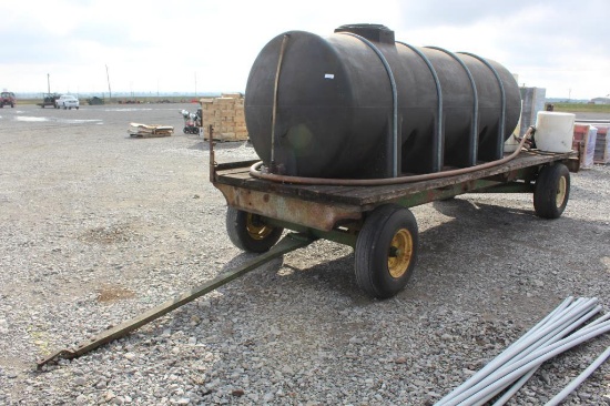 1,000 Gallon Water Tank, Pump w/ Wagon