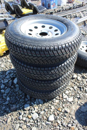 Lot Of (4) Unused  205/75R15 Tires & Rims