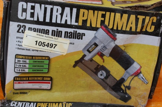 Lot of (4) Central Pneumatic 23ga Pin Nailer