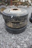 (3) 11R22.5 Tires w/ Budd Wheels