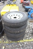 (4) Unused 205-75/15 Tires & Rims