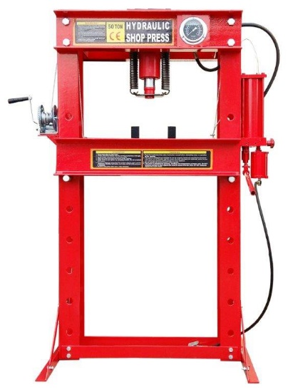 Unused 50-Ton Hydraulic Shop Press