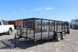 2018 Tiger 16' T/A Landscaping Trailer