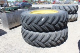 (2) 18.4R42 Tires w/ John Deere Rims