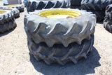 (2) 18.4R38 Tires w/ John Deere Rims