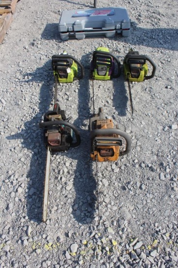 Lot of (5) Chain Saws