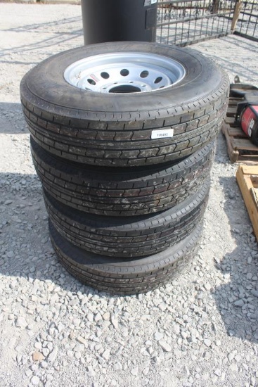 Lot of (4) Unused 235/80R16 Tires w/ Rims