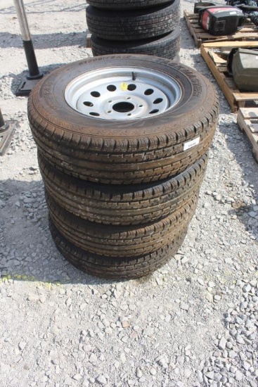 Lot of (4) Unused  205/75R15 Tires w/ Rims