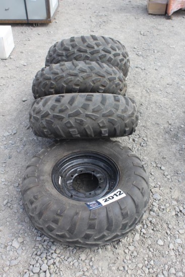 (4) 25x11.00-12 ATV Tires w/ Rims
