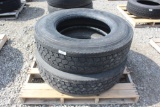 Lot of (2) 11R24.5 Truck Tires
