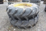 Lot of (2) 18.4-38 Tires w/ John Deere Rims
