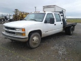 1997 Chevy 3500 Crew Cab Flatbed Truck
