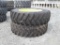 Lot of (2) 480/80R42 Tires w/ John Deere Rims