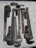 (7) Aluminum Pipe Wrenches