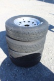 (4) Unused ST205/70R15 Trailer Tires w/ Rims