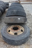 Lot of (5) 275/80R22.5 Tires w/ Rims