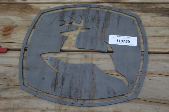 John Deere Emblem Steel Cut-Out