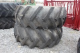 Lot of (2) 24.5-32 Log Skidder Tires w/ Rims