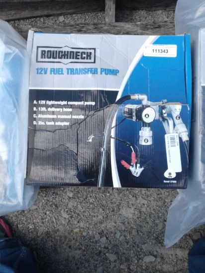 Roughneck 12V Fuel Transfer Pump w/ Hose