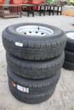 Unused Lot of (4) 225/75R15 Trailer Tires w/ Rims