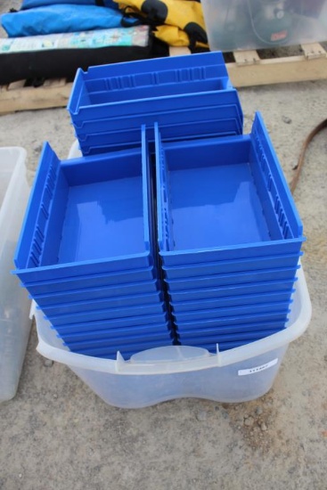 Unused Lot of (46) Plastic Parts Bins