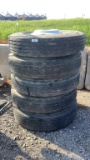 Lot of (5) Good Year 10R22.5 Truck Tires w/ Rims