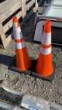 Lot of (2) Safety Cones