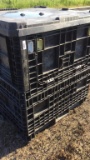 Black Poly Crate w/ Fold Down Side & Lid