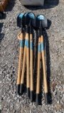 Lot of  (6) Unused Round Point Shovels