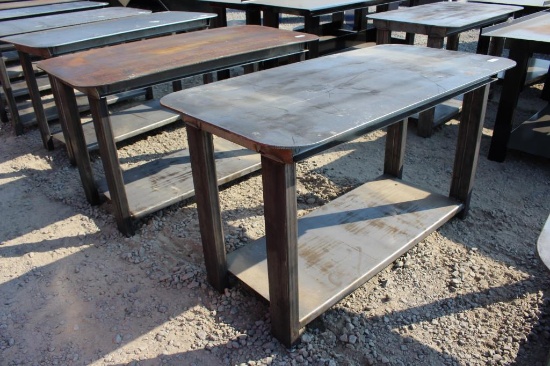 30" x 57" Steel Welding Shop Table w/ Shelf