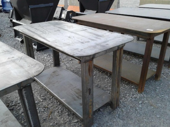 30" x 57" Steel Welding Shop Table w/ Shelf