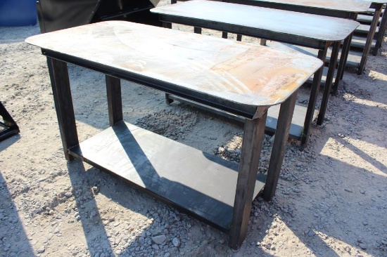 30" x 57" Steel Welding Shop Table w/ Shelf