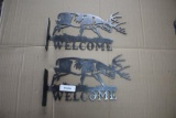 (2) Buck Welcome Metal Plant Hangers