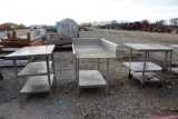 Lot of (3) Stainless Steel Tables