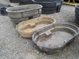 Lot of (3) Rubbermaid Troughs